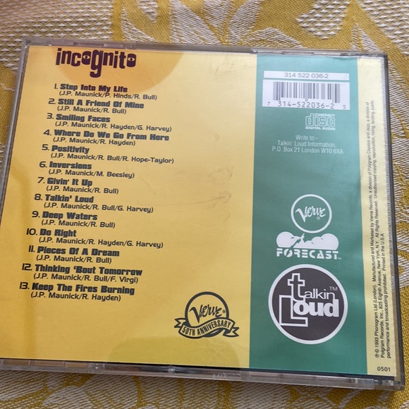 5/$10❤️❤️❤️Vintage 90s Incognito Positivity CD - Picture 2 of 5